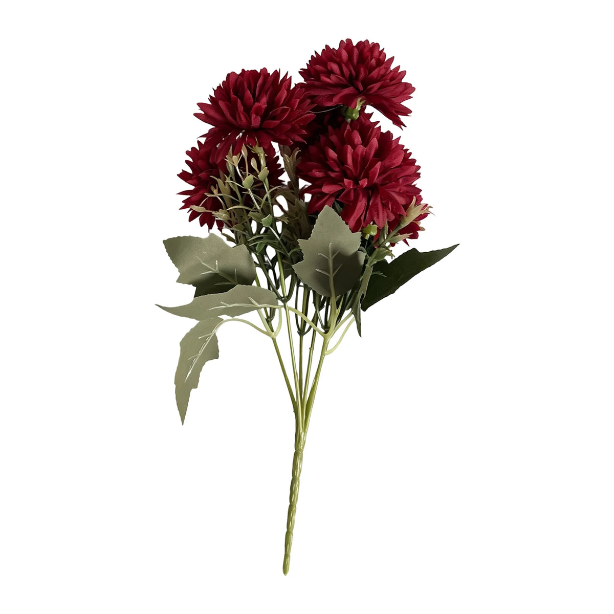 6-Pack Artificial Chrysanthemum Pompon Stems – Fall Harvest Decor