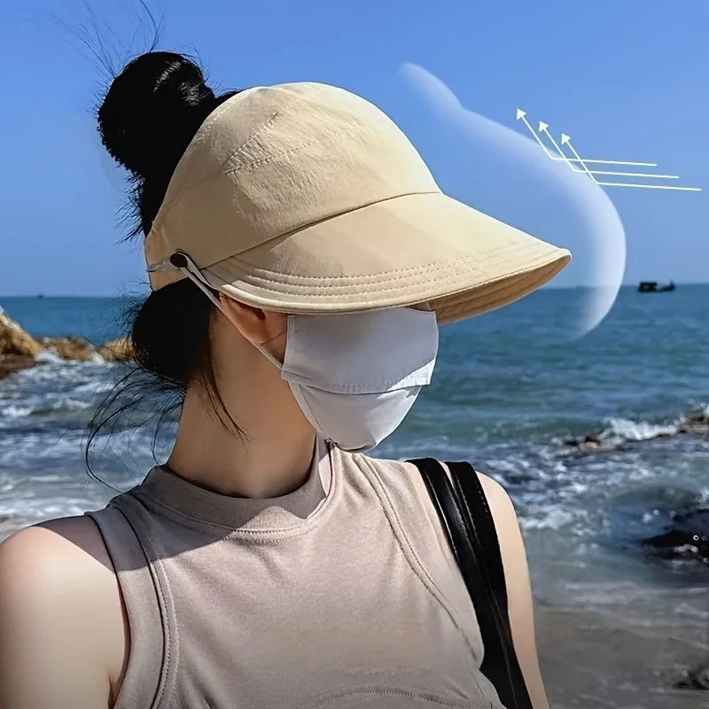 Women's Wide Brim UV Sun Hat – Foldable & Packable