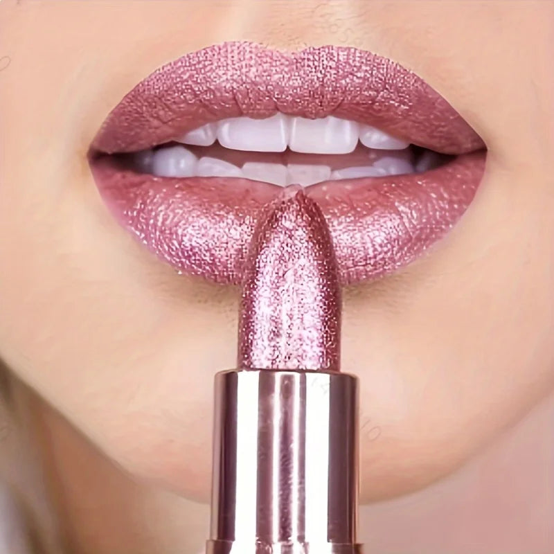 VIBE Rose Smoke Velvet Glossy Lipstick – Waterproof Shimmer