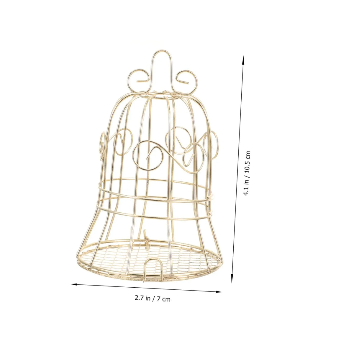 Gold Metal Hanging Wild Bird Feeder Cage – Fat Ball Holder