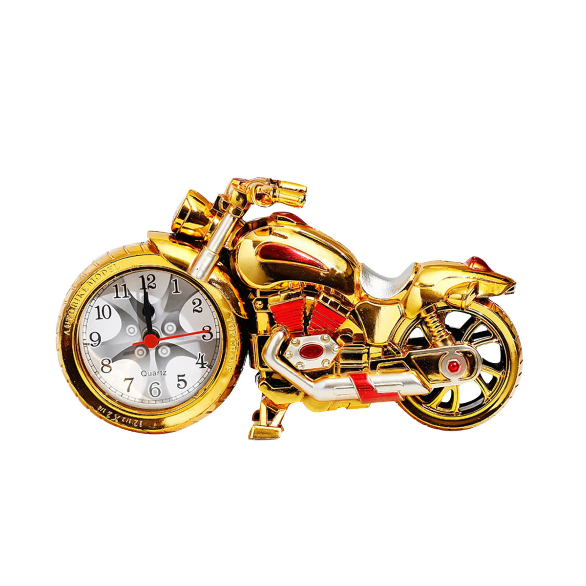 Vintage Motorcycle Alarm Clock – Antique Metal Tabletop Decor