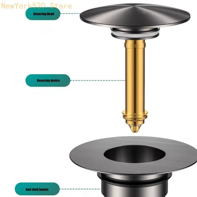Copper Kitchen Sink Drain Strainer – Bounce Core Stopper