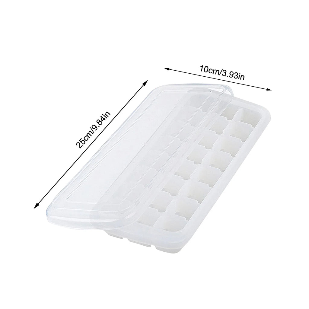Silicone Ice Cube Tray with Lid – 24 Cubes Easy-Release Mold