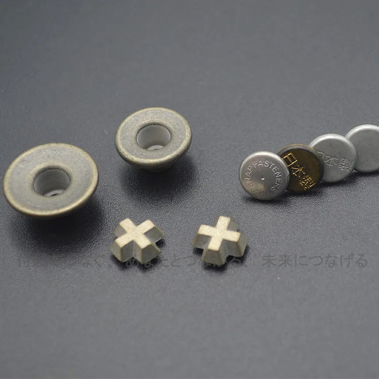 Cross Stud Rivets Nickel-Free Jeans Pocket Reinforcement Set