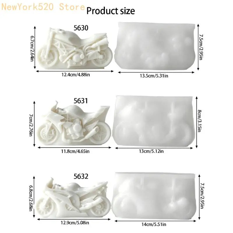 Motorcycle Silicone Mold – Soap Resin Gypsum Chocolate Craft