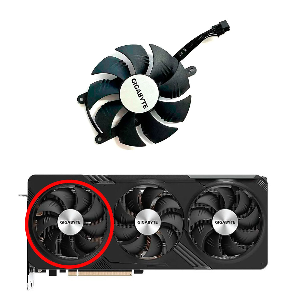 GA92S2U 6-Pin Triple GPU Cooling Fan – Gigabyte RX 7800XT 7900XT