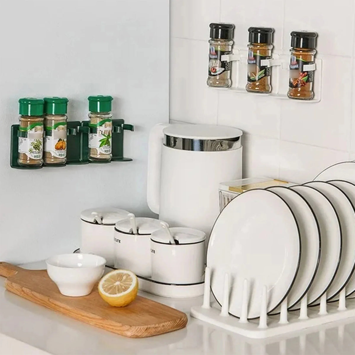 Wall Mounted Punch-Free Spice Rack – Kitchen Storage Organizer