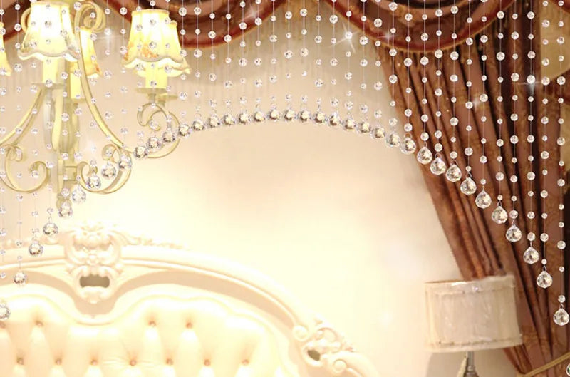 Luxury Crystal Bead String Door Curtain Room Divider 1M