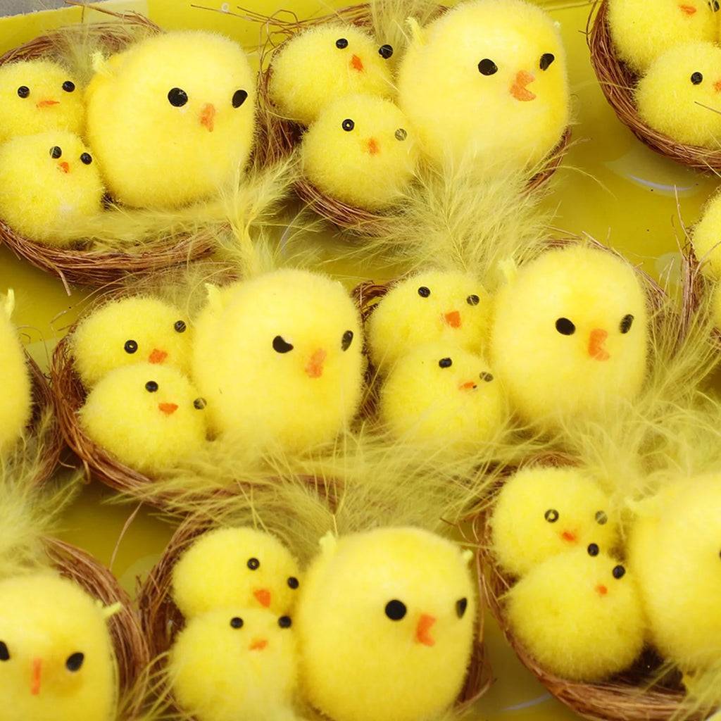 12-Pack Mini Easter Chick Decorations – Cute Spring Gift Box