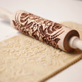 Arjmide 3D Embossed Wooden Rolling Pin – Sunflower Pattern