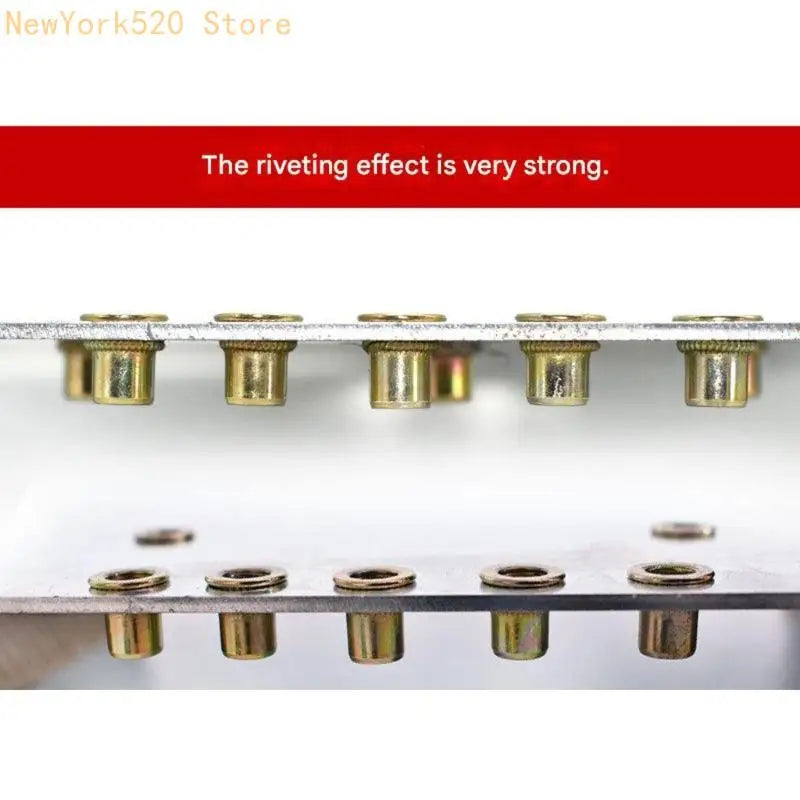 77-Piece Carbon Steel Rivet Nut Set 3mm–12mm Mixed Sizes