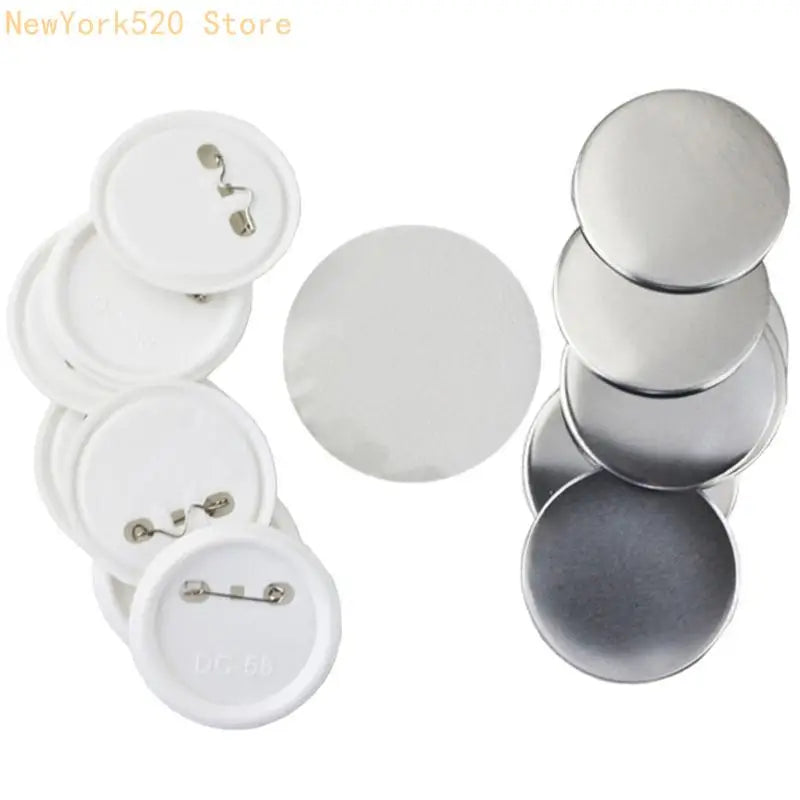 100 Sets Metal Blank Badge Button Parts for Button Maker Machine