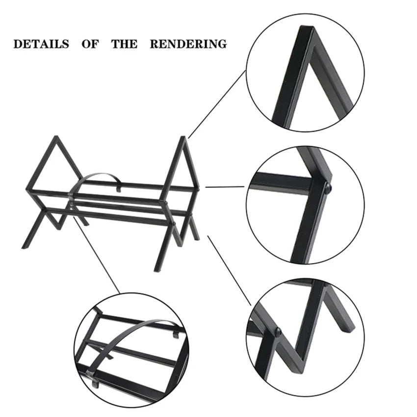 Metal Record & Magazine Storage Rack – Display Stand Organizer
