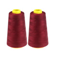 2-Pack Polyester Sewing Thread 2300 Yards – White & Black Spools