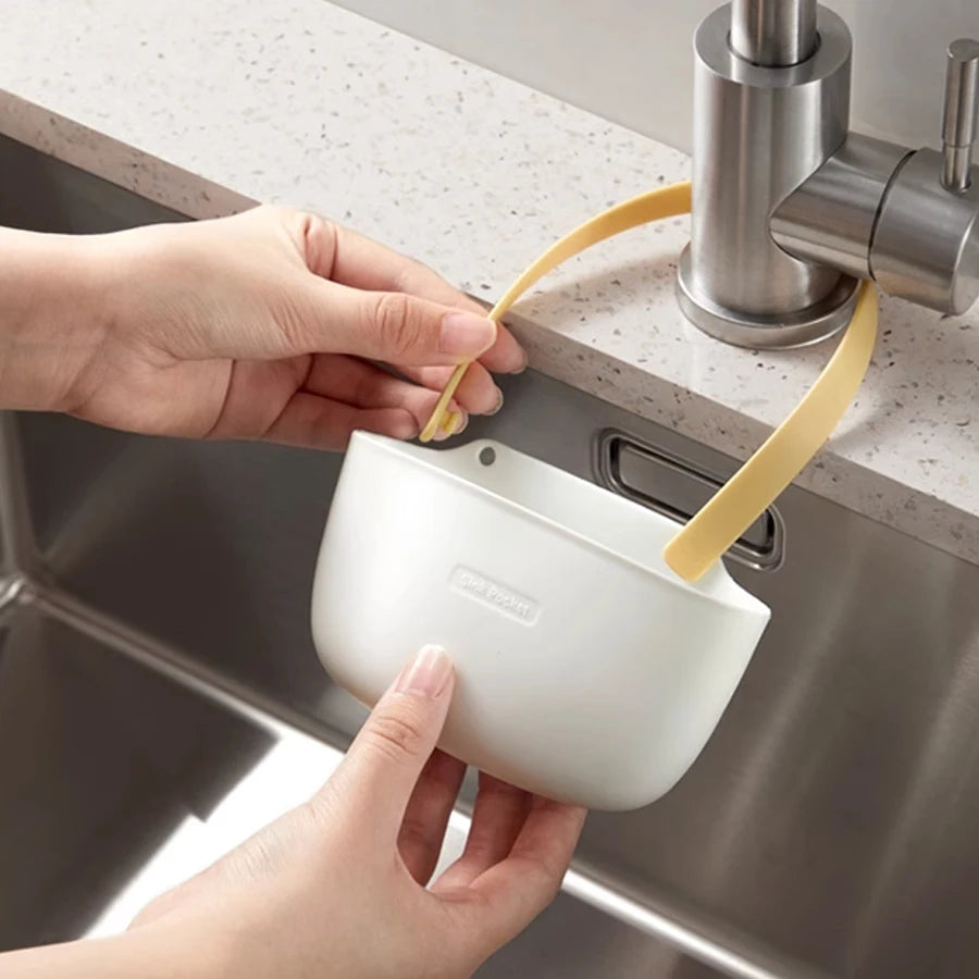 Silicone Sink Sponge Holder Drain Basket & Soap Dish