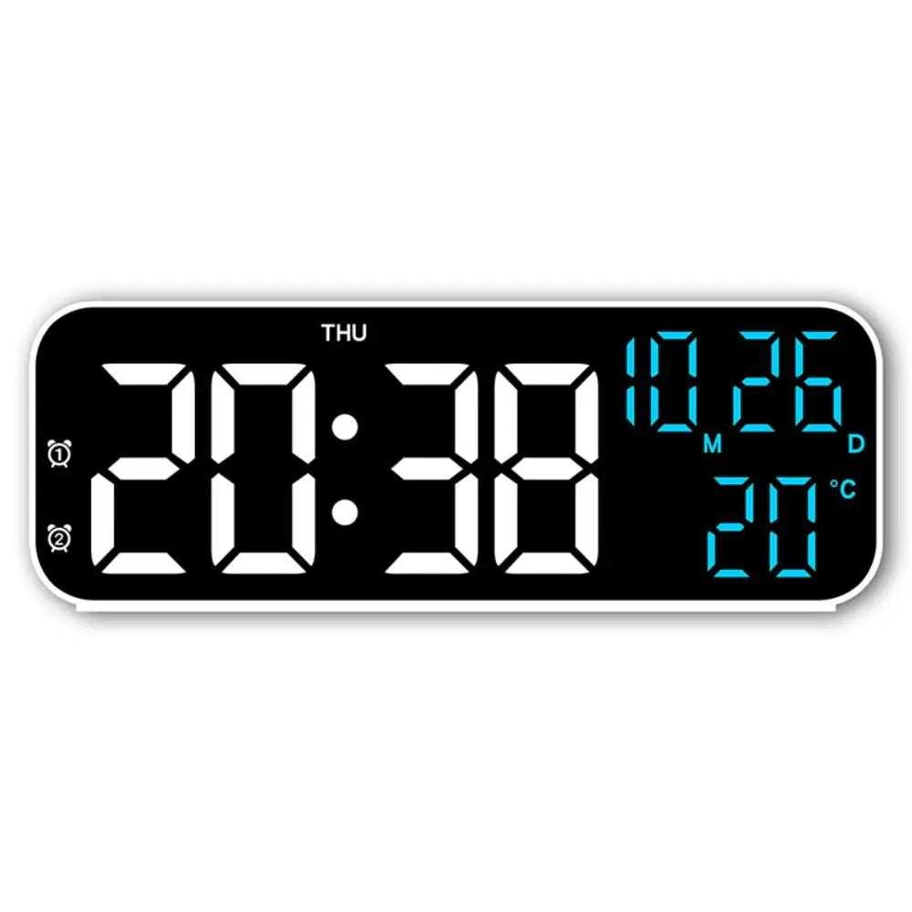 Digital LED Table Clock – Temperature, Date & Voice Control