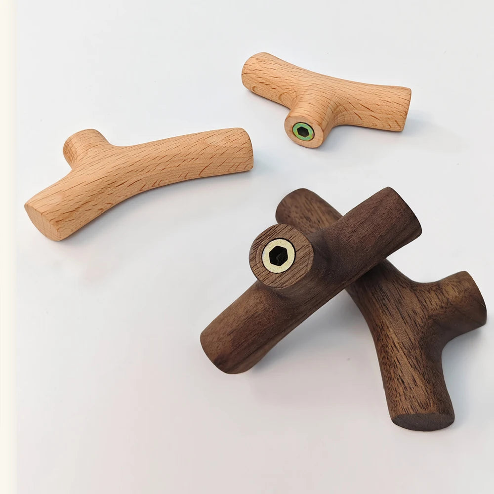 Tree Branch Wooden Wall Hook – Coat, Bag & Key Organizer