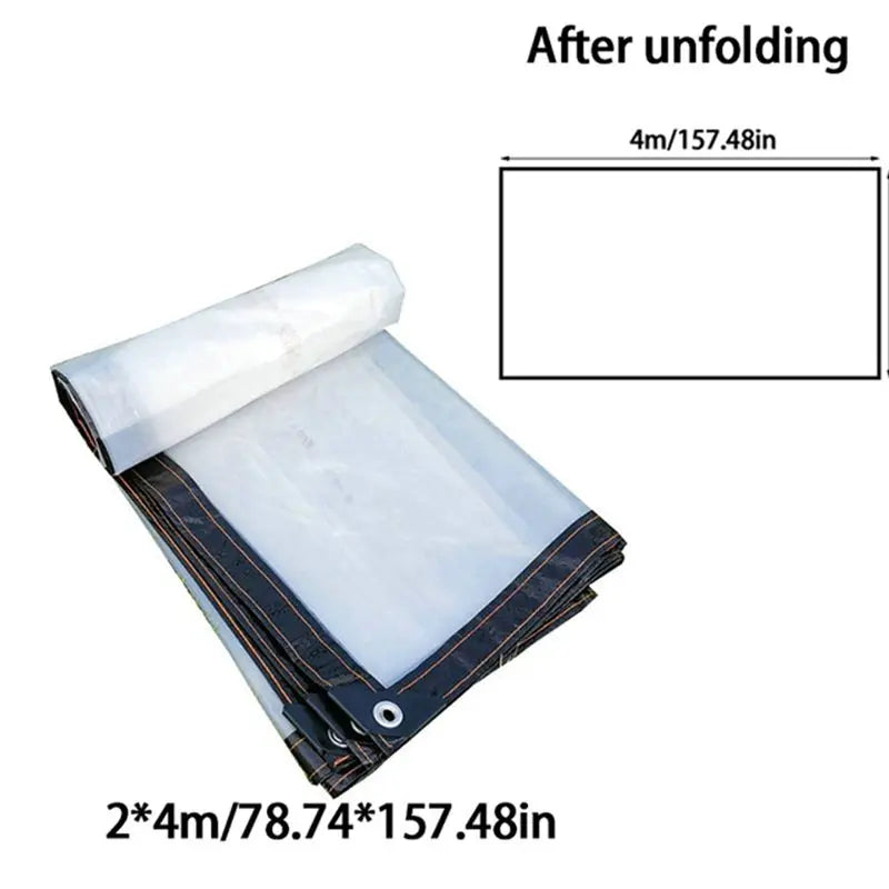 Transparent Waterproof Tarpaulin Cover for Balcony & Garden