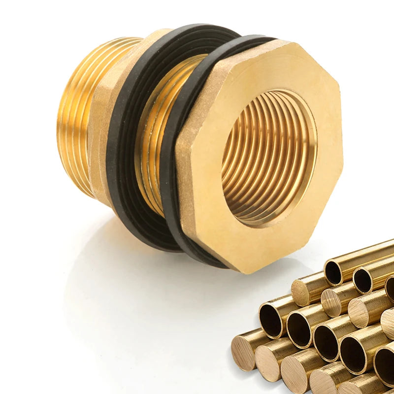 Brass Water Tank Connector 1/2"–2" BSP Thread Adapter Coupling