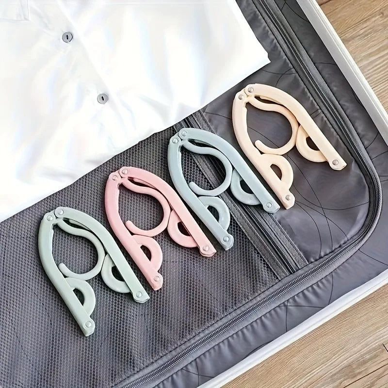 2-Pack Folding Travel Hangers – Portable Anti-Slip Plastic