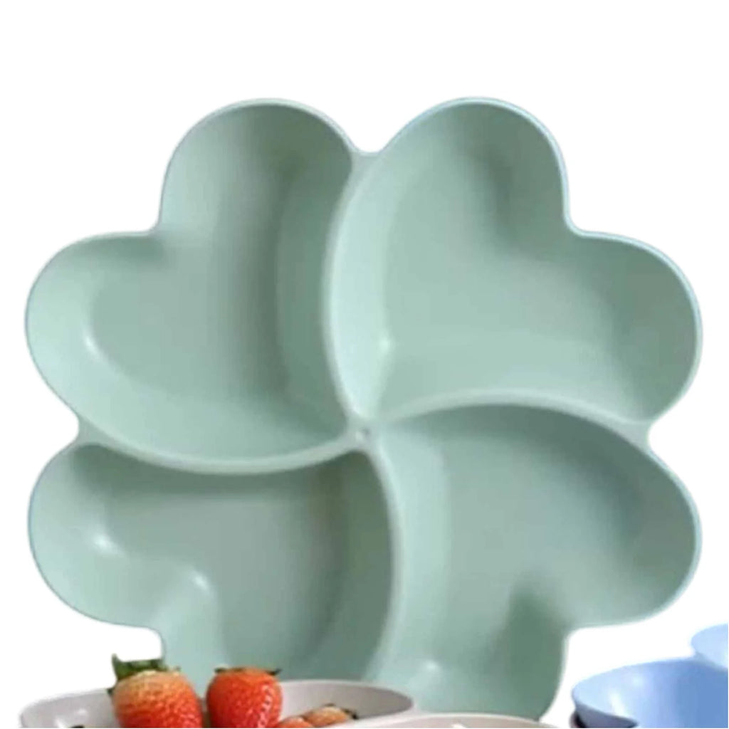 Four-Leaf Clover Snack Plate | Heart Compartment Fruit Tray