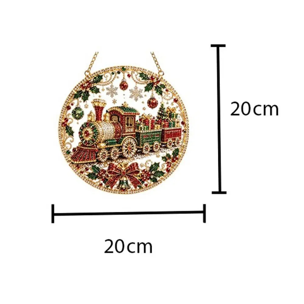 5D Christmas Diamond Painting Pearl Bead Ornament Kit – 20cm