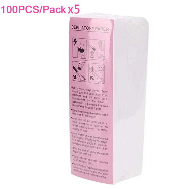 Non-Woven Waxing Strips for Hair Removal – 20/50/100 Pcs