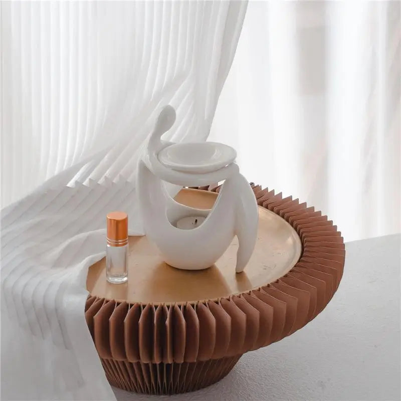 White Ceramic Oil Burner – Wax Tart & Aroma Diffuser | VIBE