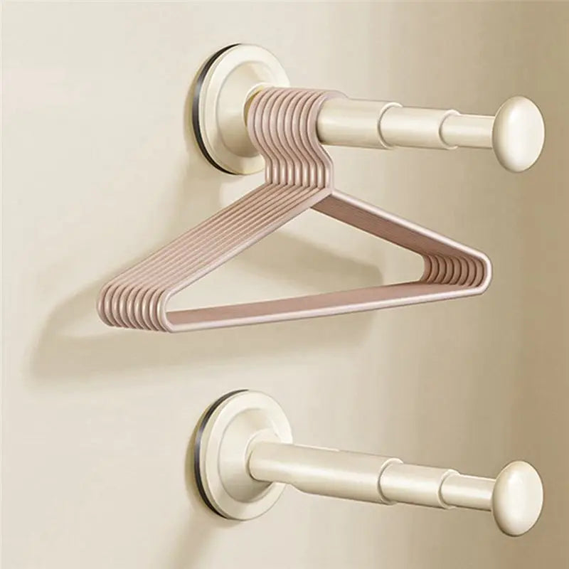 2-Pack Suction Cup Wall-Mounted Clothes Hanger – No Drilling