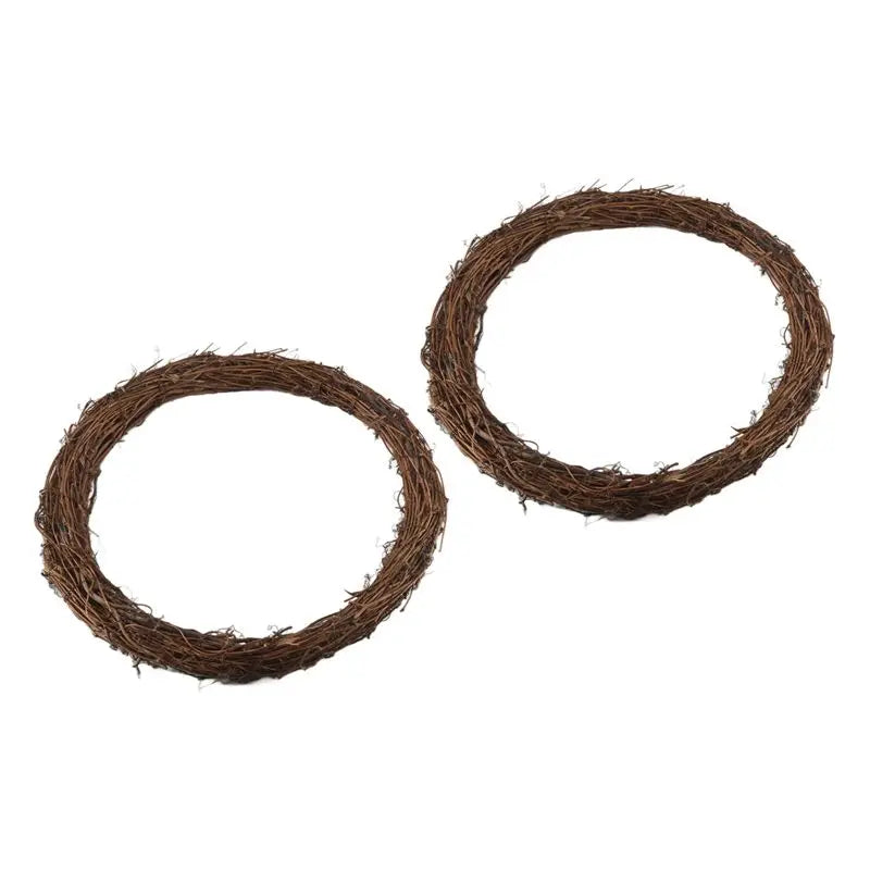 2-Pack 14" Grapevine Rattan Wreaths – DIY Christmas & Wedding