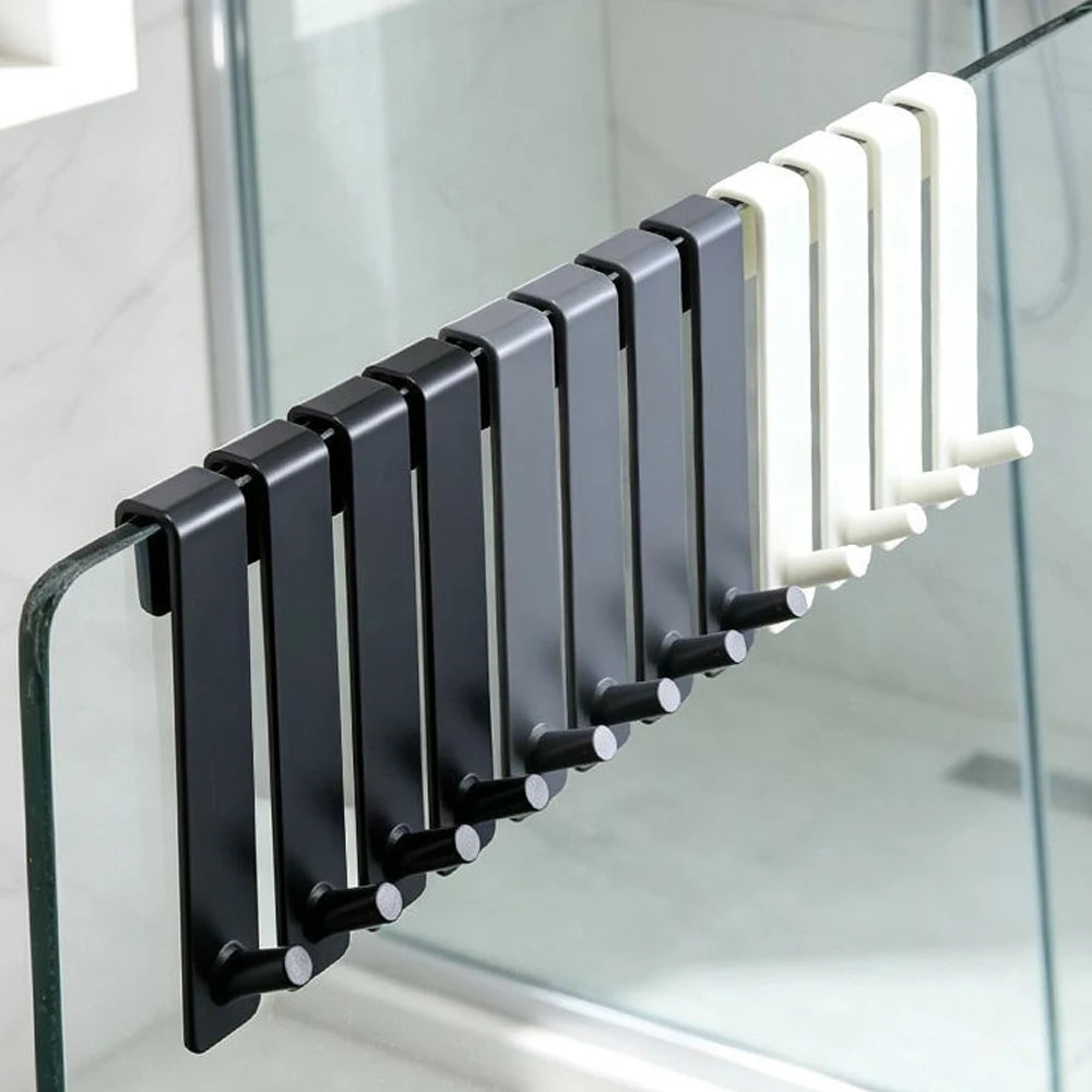 S-Shape Glass Door Hook – Bathroom Towel & Robe Hanger