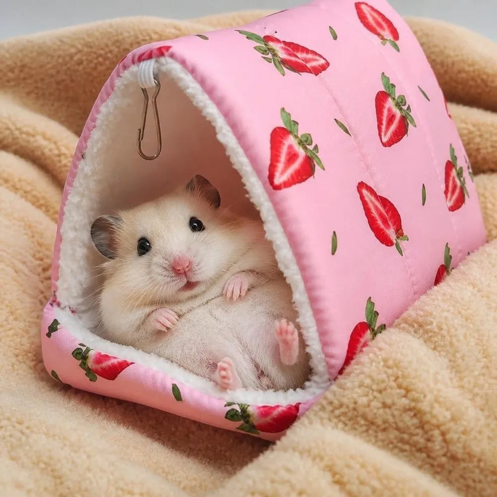 Warm Fleece Pet Hammock Nest for Hamster, Bird & Small Pets