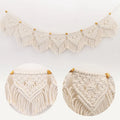 Macrame Fringed Woven Tapestry Wall Hanging – Boho Beige