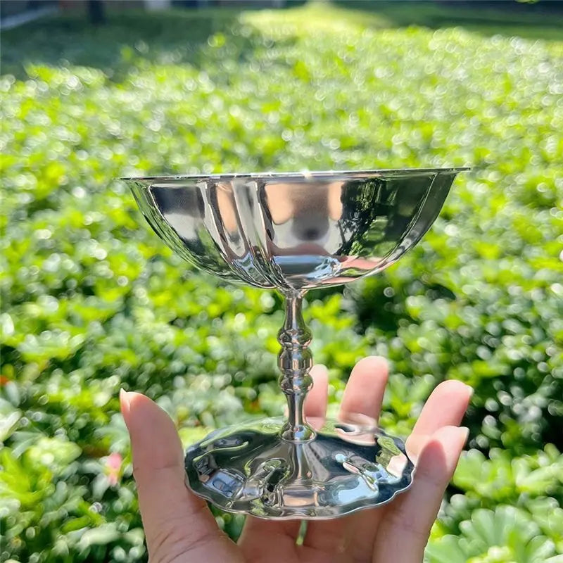 Stainless Steel Retro Footed Dessert Cup – Wedding Centerpiece