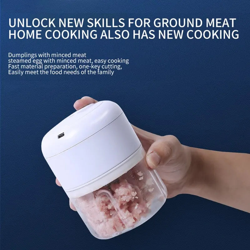 VIBE Electric Mini Garlic Chopper – USB Rechargeable, 250ml