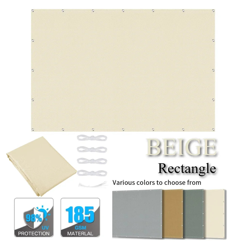 Waterproof Sun Shade Cloth with Grommets – Pergola Canopy Tarp