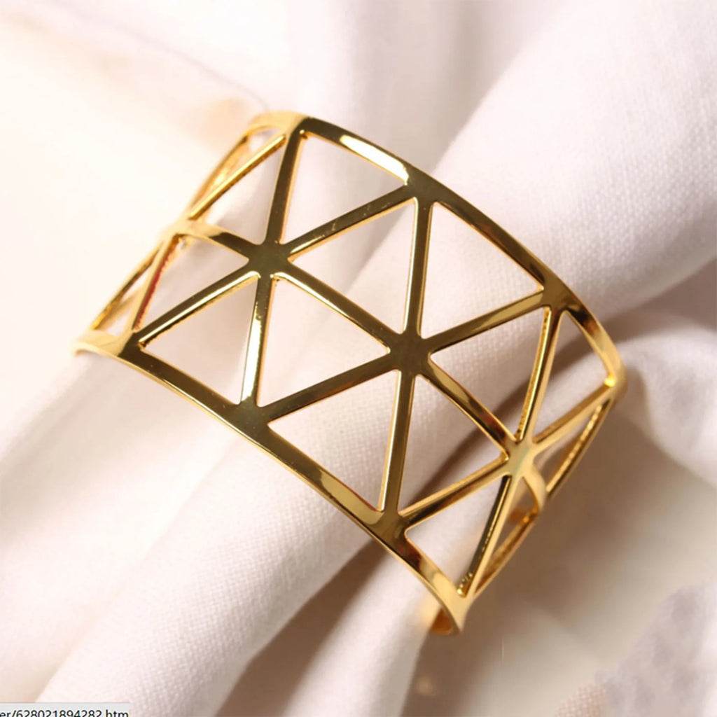32-Pack Gold Round Mesh Metal Napkin Rings – Weddings & Parties
