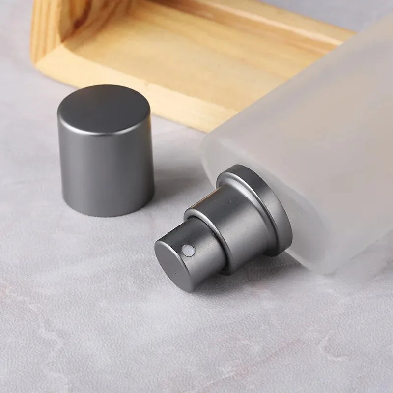 Frosted Square Glass Perfume Atomizer Refillable Spray Bottle 30/50ml