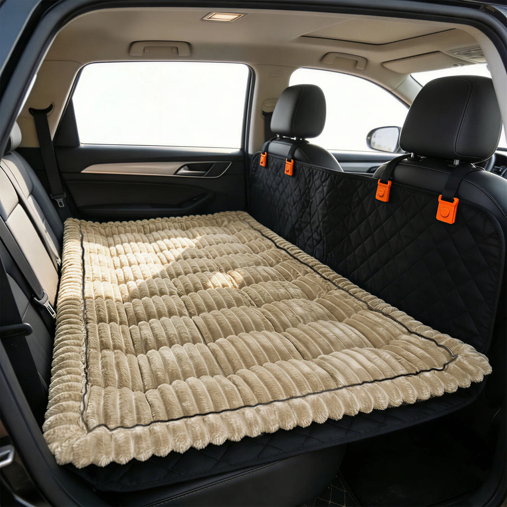 Backseat Dog Car Seat Cover – Soft Washable Travel Pet Mat