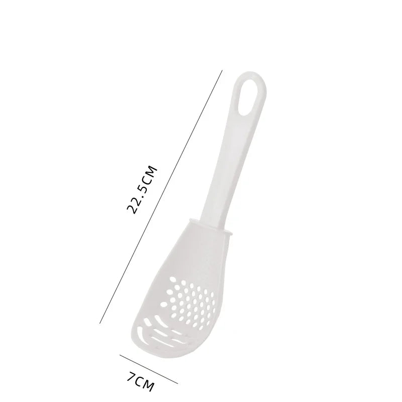 7-in-1 Cooking Spoon Strainer Masher & Garlic Press