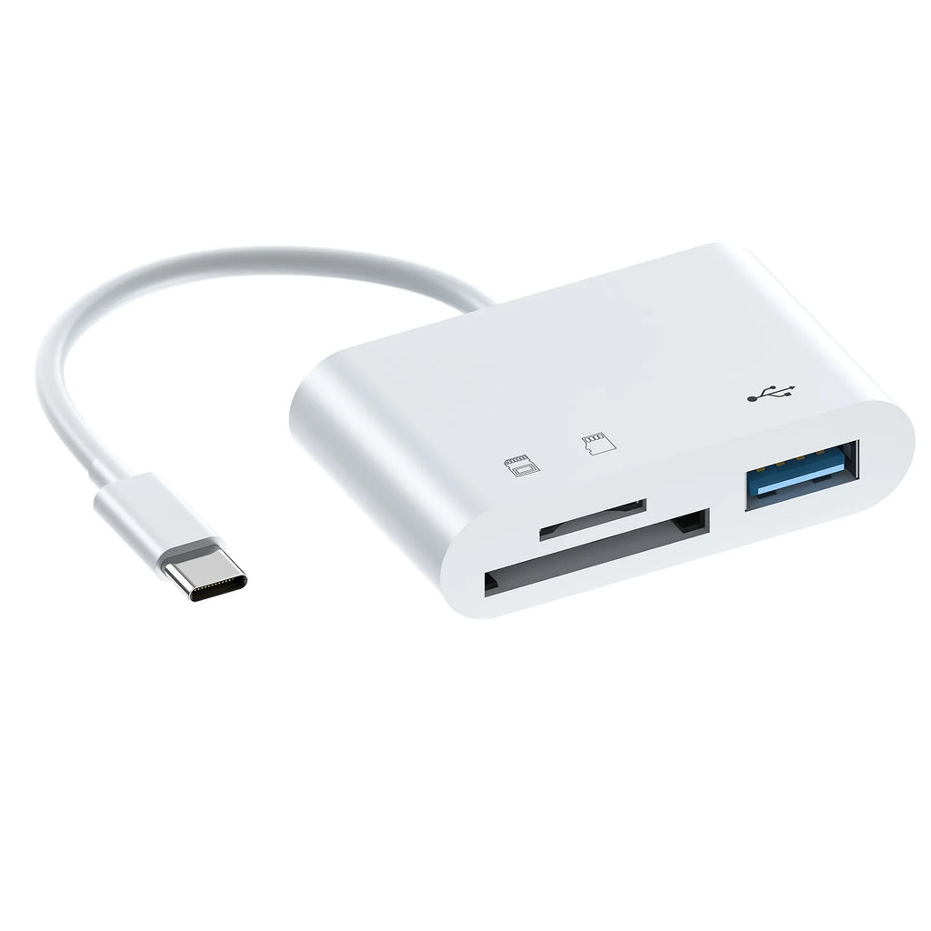 USB-C 3-in-1 SD TF Card Reader OTG Adapter for MacBook