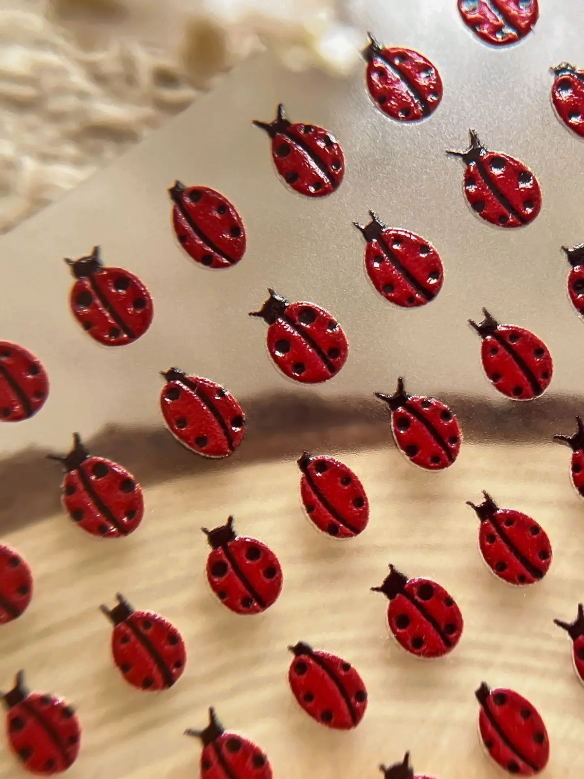 5D Ladybug Nail Art Stickers – Self-Adhesive 3D DIY Decals