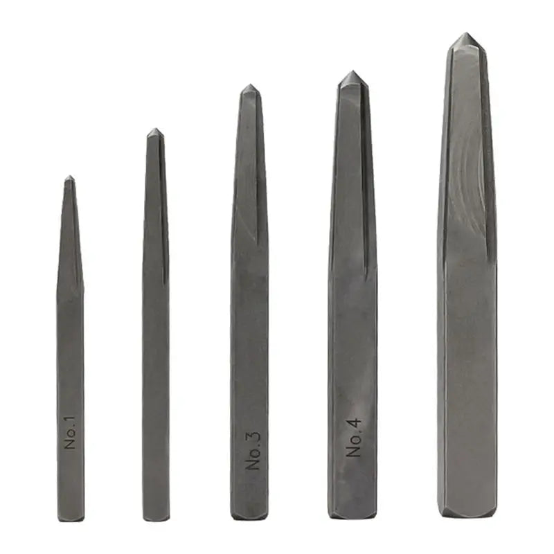 5-Pc Easy-Out Screw Extractor Set – Removes Stripped Bolts