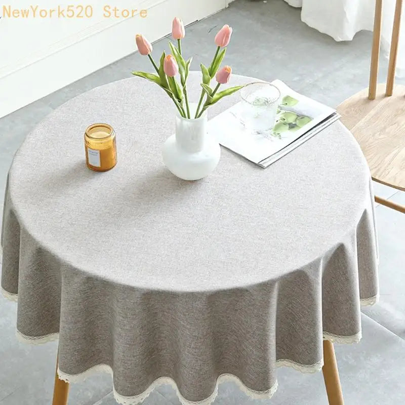 Round Waterproof Tablecloth – Oilproof Polyester Table Cover