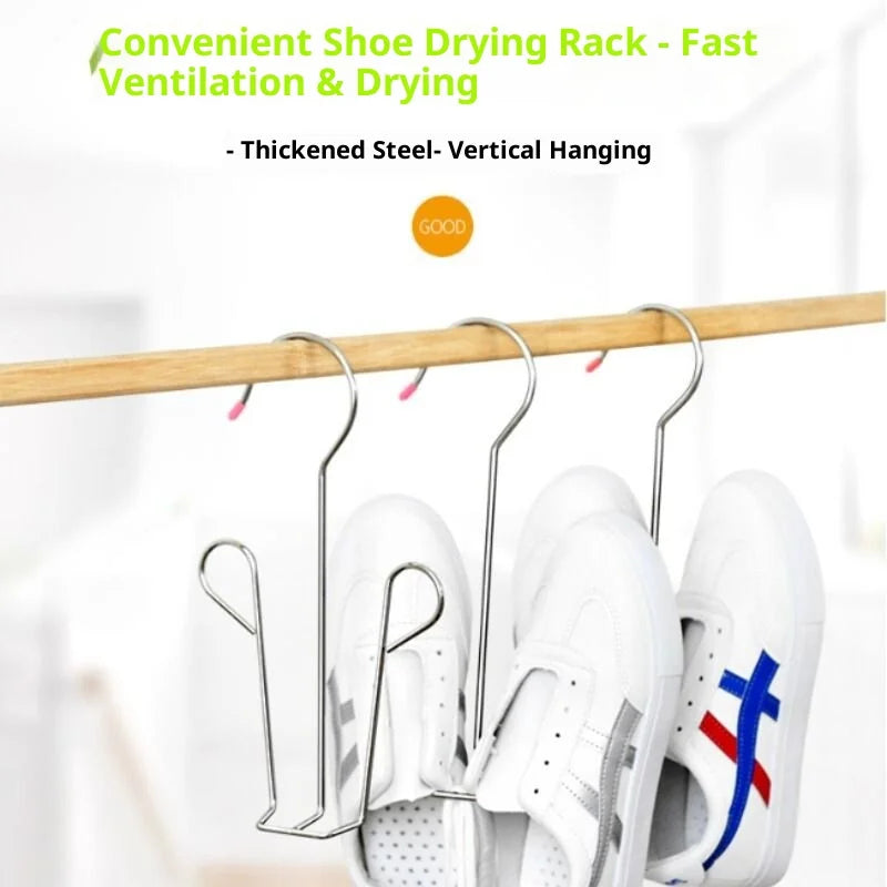 Stainless Steel Hanging Shoe Dryer Hook – Stackable Organizer
