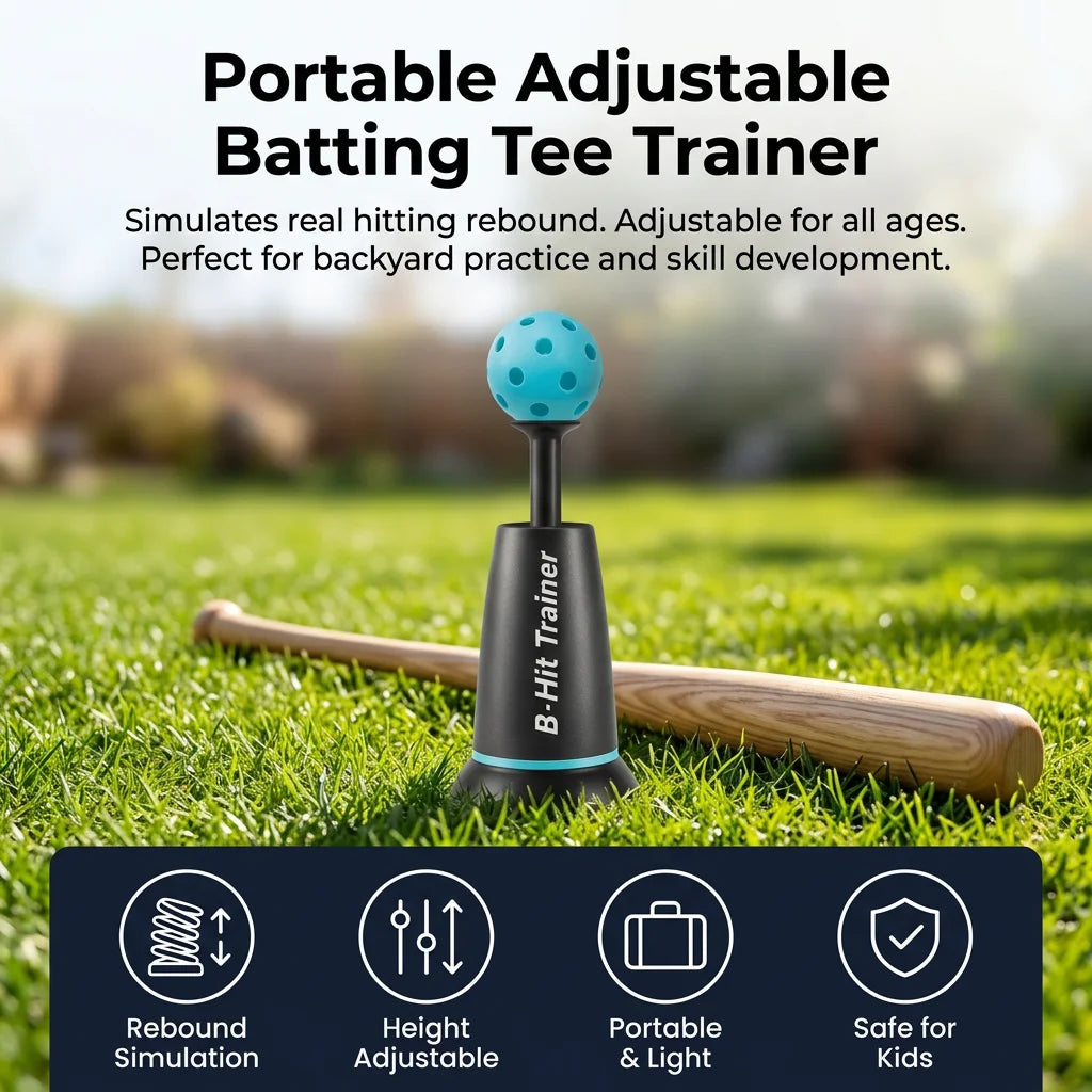 Youth Baseball Batting Tee – Adjustable Portable Trainer for Kids