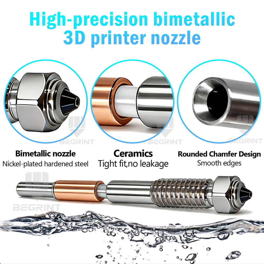 BEGRINT Bimetallic Hotend Nozzle for QIDI Q2 – 0.2–0.8mm