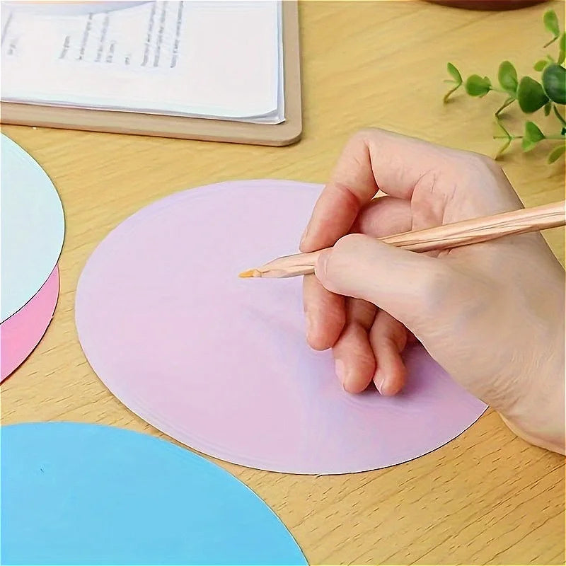 50 Sheets Round Colored Craft Paper for DIY Art & Collage