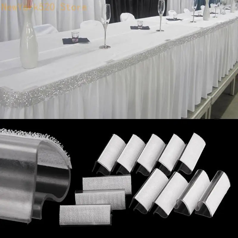 12-Pack Plastic Tablecloth Clips – Secure Table Skirt Clamps
