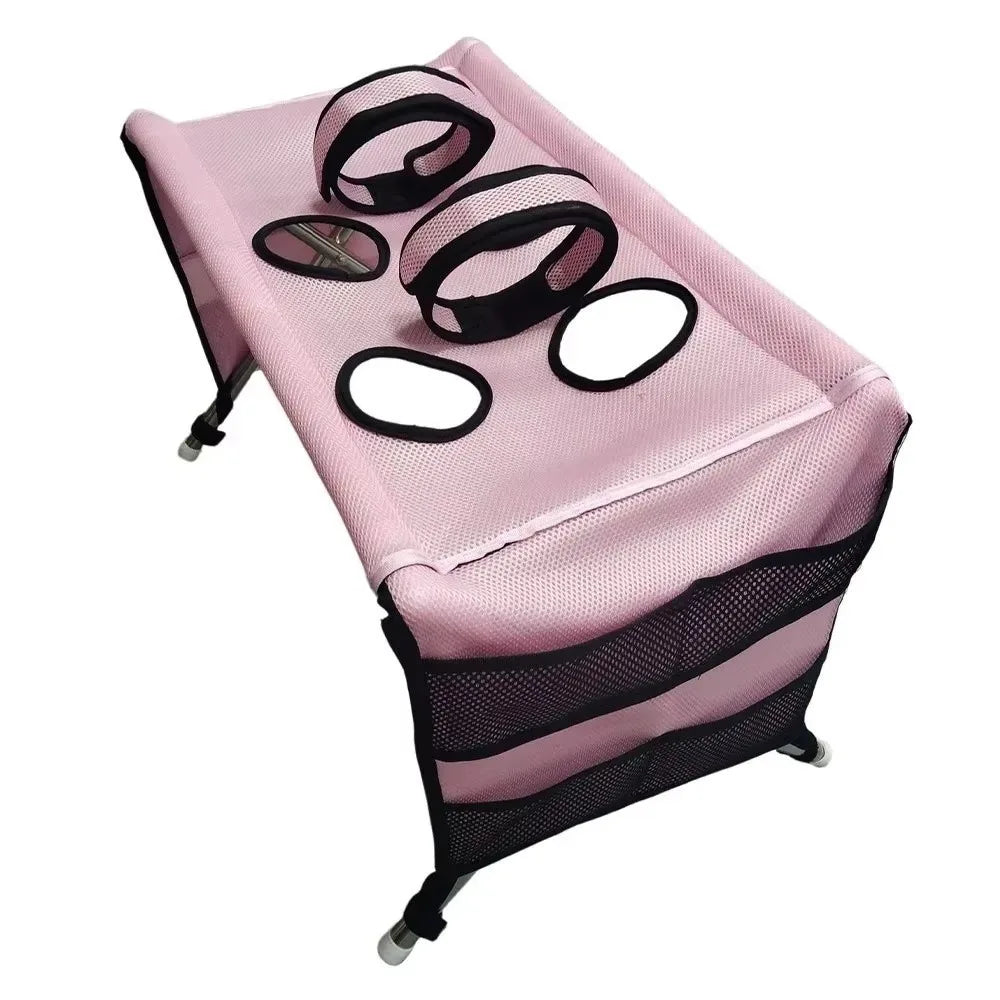 Foldable Oxford Cloth Pet Grooming Table – Metal Frame